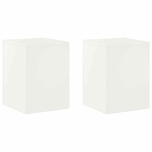 vidaXL Soporte de plantas 2 pcs Blanco 30 x 30 x 40 cm Acero