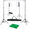 vidaXL Kit de estudio fotogr&aacute;fico con luces softbox y fondo