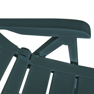 vidaXL Set de mesa y sillas bistró de jardín 3 piezas plástico verde