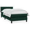 vidaXL Cama box spring con colch&oacute;n terciopelo verde oscuro 80x220 cm