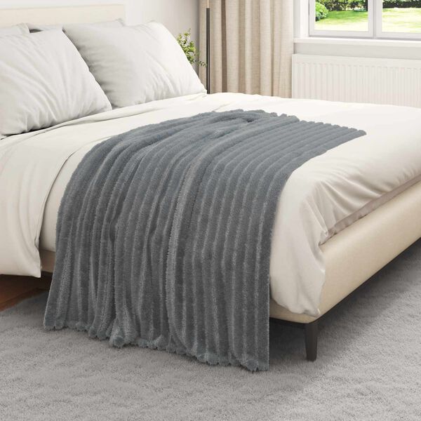 vidaXL Mantitas de Sof&aacute; 6 pcs Gris oscuro 150 x 130 cm Lana