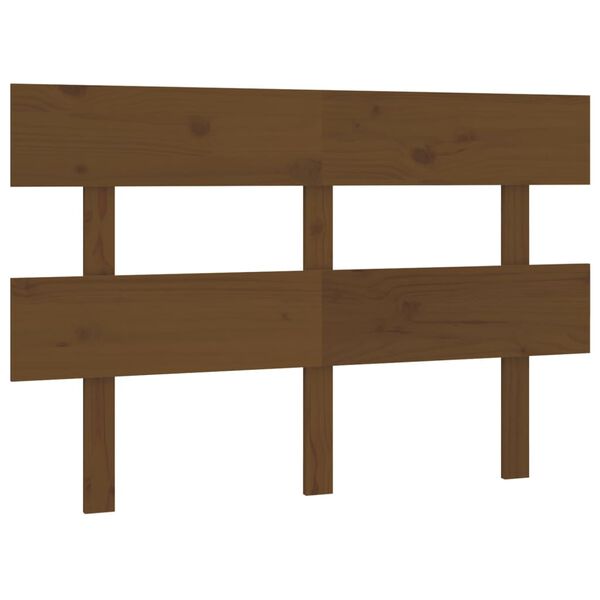 vidaXL Cabecero de cama madera maciza de pino marr&oacute;n miel 138x3x81 cm