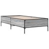 vidaXL Estructura cama madera ingenier&iacute;a metal gris Sonoma 75x190 cm