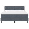 vidaXL Cama tipo Box Spring Gris oscuro 140 x 190 cm Terciopelo