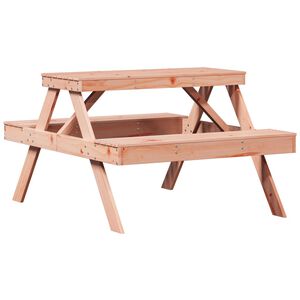 vidaXL Mesa de p&iacute;cnic madera maciza Douglas 105x134x75 cm