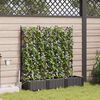 vidaXL Macetero de Jard&iacute;n 3 pcs Negro Acero