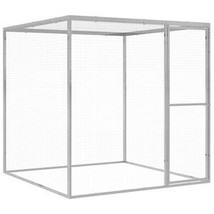 vidaXL Jaula para gatos acero galvanizado 1,5x1,5x1,5 m
