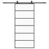 vidaXL Puerta corredera con set herrajes negro 90x205 cm vidrio ESG
