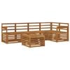 vidaXL Conjunto de sof&aacute;s de exterior 6 uds. Natural Poli&eacute;ster