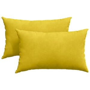 vidaXL Cojines de sof&aacute; 2 pcs Amarillo 50 x 30 cm Tela de pana