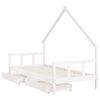 vidaXL Estructura cama ni&ntilde;os con cajones madera pino blanco 90x200 cm