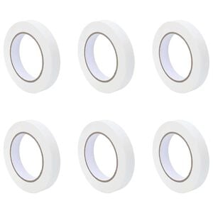 vidaXL Cintas de Enmascarar para Pintores 6 uds. Blanco 19mm x 50m