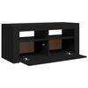 vidaXL Mueble de TV con luces LED negro 90x35x40 cm