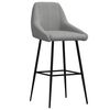 vidaXL Taburete de barra de cocina de terciopelo gris claro