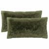 vidaXL Funda de almohada 2 uds. HEERLEN Verde 40 x 70 cm Fleece PV