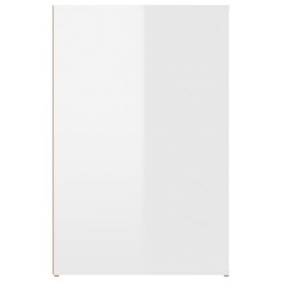 vidaXL Escritorio madera contrachapada blanco brillante 100x49x75 cm