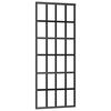 vidaXL Puerta corredera con juego herrajes negro 76x205 cm ESG vidrio