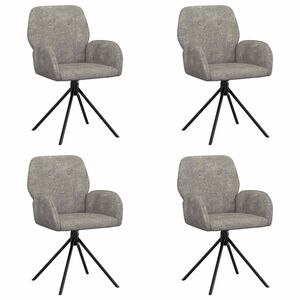 vidaXL Sillas de comedor giratorias 4 uds. Cuero de Suede Sint&eacute;tico