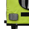 vidaXL Remolque de bicicleta mascotas hierro tela Oxford verde negro