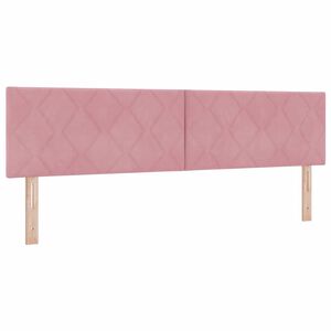 vidaXL Cabecero con cabecera Rosa 180 cm Terciopelo