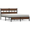 vidaXL Estructura de cama sin colch&oacute;n madera marr&oacute;n roble 137x190 cm