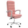 vidaXL Silla de oficina reclinable cuero sint&eacute;tico rosa
