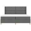 vidaXL Cama tipo Box Spring con colch&oacute;n Gris 200 x 200 cm tela