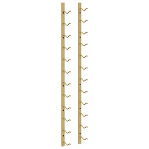 vidaXL Botellero de pared para 12 botellas hierro dorado