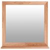 vidaXL Espejo de pared madera maciza nogal 55x55 cm