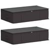 vidaXL Caja de almacenamiento con ventana superior transparente 2 pcs
