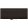 vidaXL Tablero mesa madera roble tratada marrón oscuro 100x40x(2-6) cm
