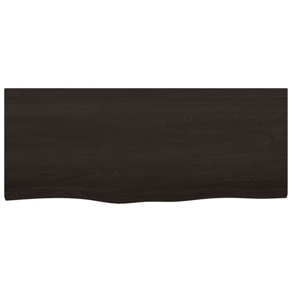 vidaXL Tablero mesa madera roble tratada marrón oscuro 100x40x(2-6) cm