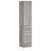 vidaXL Aparador alto madera contrachapada gris Sonoma 34,5x34x180 cm