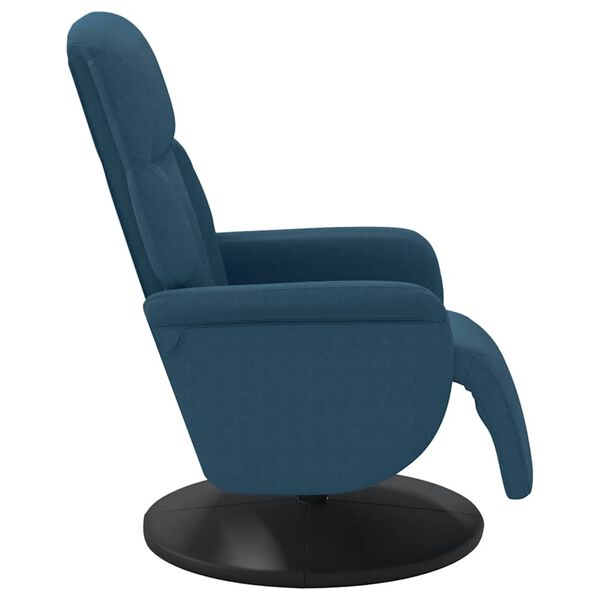 vidaXL Sill&oacute;n reclinable con reposapi&eacute;s terciopelo azul