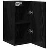vidaXL Mueble de TV de Pared Roble Negro 30,5 x 30 x 60 cm