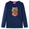 Camiseta infantil de manga larga azul marino 104