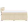 vidaXL Cama box spring con colch&oacute;n tela color crema 140x200 cm