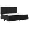 vidaXL Cama Box Spring LED con colch&oacute;n Negro 200 x 200 cm Terciopelo