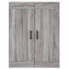 vidaXL Aparador alto madera contrachapada gris sonoma 69,5x34x180 cm