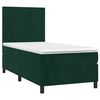 vidaXL Cama box spring con colch&oacute;n terciopelo verde oscuro 80x200 cm