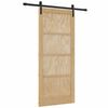 vidaXL Puerta Corredera Marrón 86 x 198,5 cm Madera de pino macizo