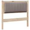 vidaXL Cabecero tapizado Marr&oacute;n Madera de pino macizo