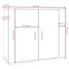vidaXL Aparador madera contrachapada color roble Sonoma 80x33x70 cm