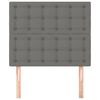 vidaXL Cabecero de tela gris oscuro 90x5x118/128 cm