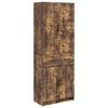 vidaXL Juego de armarios 2 pcs Roble Ahumado Madera de ingenier&iacute;a