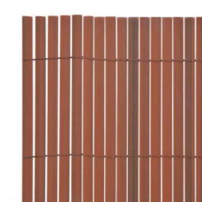 vidaXL Valla de jardín de doble cara marrón 90x400 cm