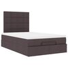 vidaXL Estructura de cama otomana colch&oacute;n tela marr&oacute;n oscuro 120x190cm