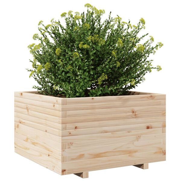 vidaXL Jardinera madera maciza de pino 80x80x49,5 cm