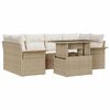 vidaXL Conjunto de sof&aacute; de jard&iacute;n 7 uds. Beige