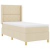 vidaXL Cama tipo Box Spring con colch&oacute;n Crema 90 x 200 cm tela